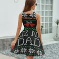 thumbnail image 6 of Feliz Navi Dad Funny Christmas Ugly Dress Fashion Beach Long Dresses Female Party Printed Sundress, 6 of 7