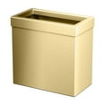 thumbnail image 4 of Gatco Elevate Stainless Steel 3.18 Gallon Rectangle Wastebasket Open Removable Lid, Brushed Brass, 4 of 5