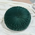 thumbnail image 2 of Round Throw Pillow 14.9inch Soft Round Floor Pillow Handmade Pleats Round Pillow Cushion for Couch Velvet Decorative Throw Pillow for Sofa Bed Living Room, 2 of 8