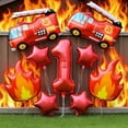 thumbnail image 3 of Ensemble de Ballons, Ballons Chiffres Rouges 0-9, 4 Étoiles, 2 Ballons Camion de Pompiers et 2 Ballons Flamme, pour Décoration de Fête d'Anniversaire, du Nouvel An et de Noël, 3 of 5