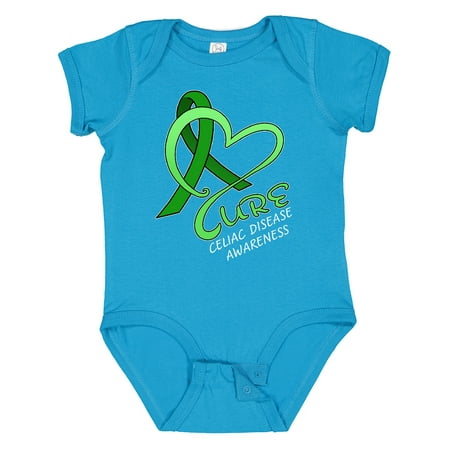 

Inktastic Cure- Celiac Disease Awareness Heart-shaped Ribbon Gift Baby Boy or Baby Girl Bodysuit