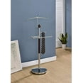 thumbnail image 1 of Kings Brand Wood & Metal Suit Valet Rack Stand Organizer, Walnut Finish, 1 of 2