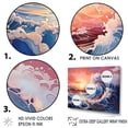 thumbnail image 3 of Designart "Sunrise Over Kanagawa Wave In Japan I" Ocean Floater Framed Wall Art Prints, 3 of 5