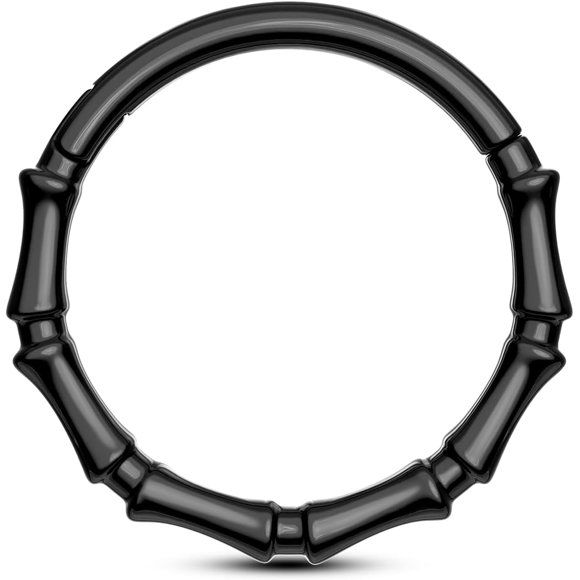 shiyou-Bamboo Septum Rings 16G Septum Jewelry 316L Stainless Steel Helix Daith Piercing Jewelry 8/10MM