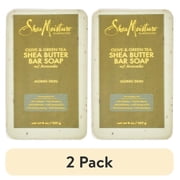 (2 pack) SheaMoisture Shea Butter Bar Soap Olive Oil & Green Tea Extract for Dry Skin, 8 oz