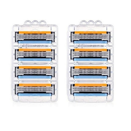 Gillette Sensor 3 Refill Blades, Unboxed Wholesale Pack, 8 Count (Pack of 2) + Makeup Blender Stick, 12 Pcs