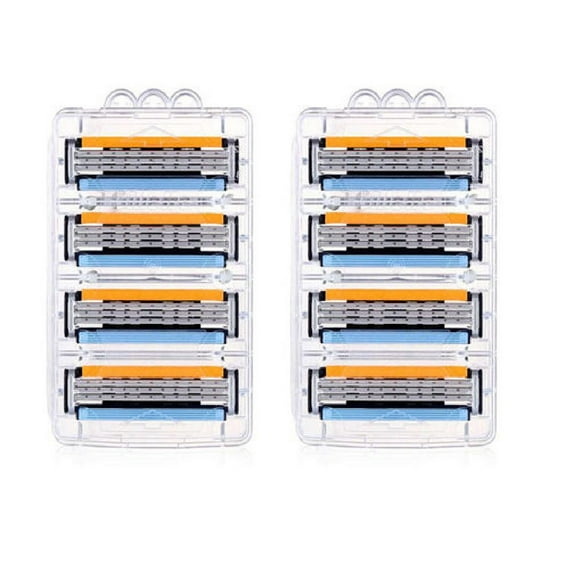 Gillette Sensor 3 Refill Blades, Unboxed Wholesale Pack, 8 Count (Pack of 2) + Makeup Blender Stick, 12 Pcs