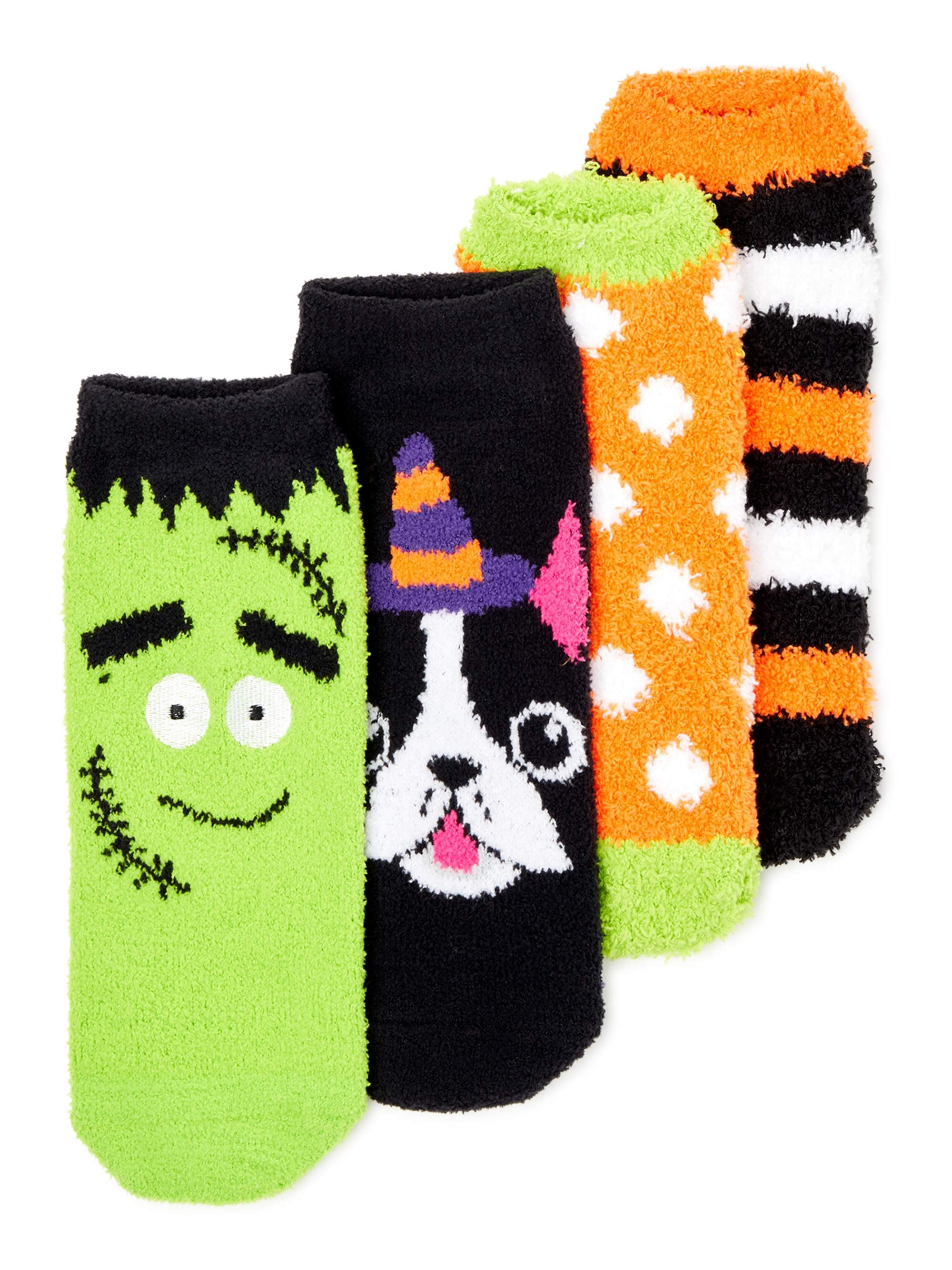 Women's Halloween Low Cut Cozy Sock, 4pk