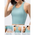 thumbnail image 4 of Eccomum Women Yoga Tank Tops with Built in Bra Crop Sports Vests for Workout Running Gym Home, 4 of 7