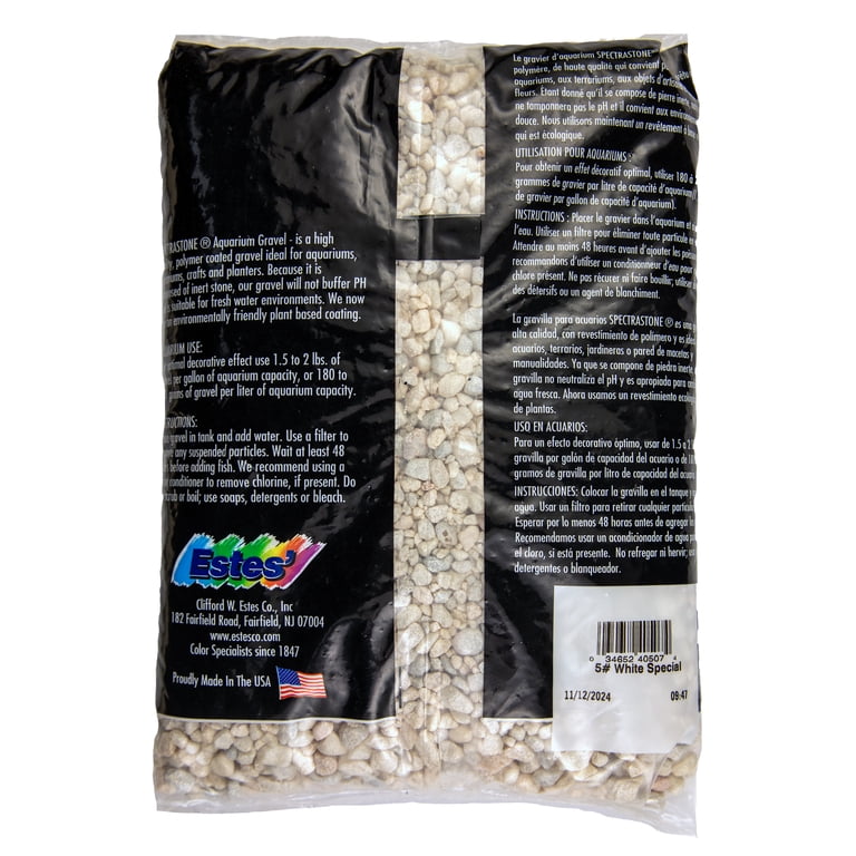 Spectrastone Special White Aquarium Gravel, 5 Lbs photo 3