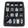 thumbnail image 3 of Sewing Machine Presser Foot, Stainless Steel 16Pcs Multipurpose Sewing Presser Foot Kit  For Leather For Embroidery For Zippers, 3 of 8