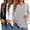 Light Gray-White-Black, variant on 3 Pack T Shirts for Women Crew Neck Long Sleeve Womens shirts Casual Loose Fit Fall Tops