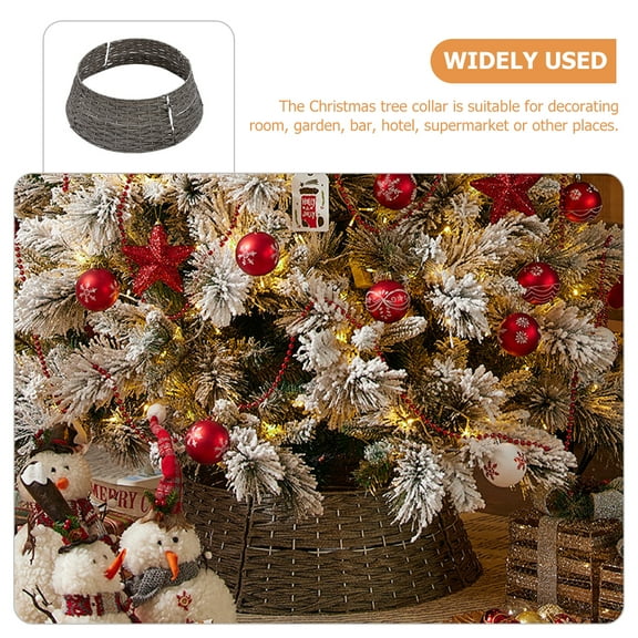KAKOWELY Tree Skirt Grey 1Pack For Indoor and Outdoor Use Christmas Room Decor