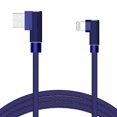 thumbnail image 1 of Maoww Câble USB Double Coudé 2A Synchronisation de Données Nylon Tissé TPE Câble de Charge Haute Vitesse pour Android/IOS/Type-C, 1 of 5