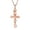 Rose Gold, variant on Rose Cross Necklaces for Women Flower Urn Necklace Rose Love Cross Urn Memorial Pendant