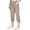 Khaki, variant on Clearance Hontri Womens Business Casual Pants Active Women's Relaxed Lightweight Woven Cargo Capri Pant