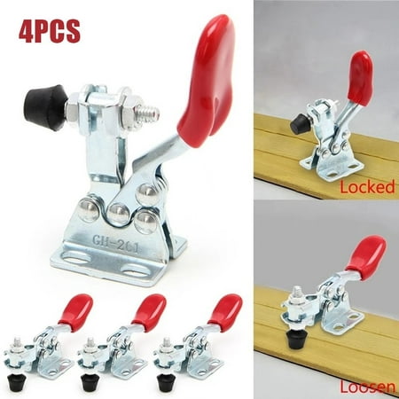 

4pcs GH-201 Horizontal Toggle Clamp Quick-Release Hand Clip Tool for Woodworking