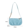 thumbnail image 4 of Bolso Plisado Bolso pequeño informal con cadena plisada para mujer, de Color sólido, para axilas (azul) Tmvgtek Para Estrenar, 4 of 5