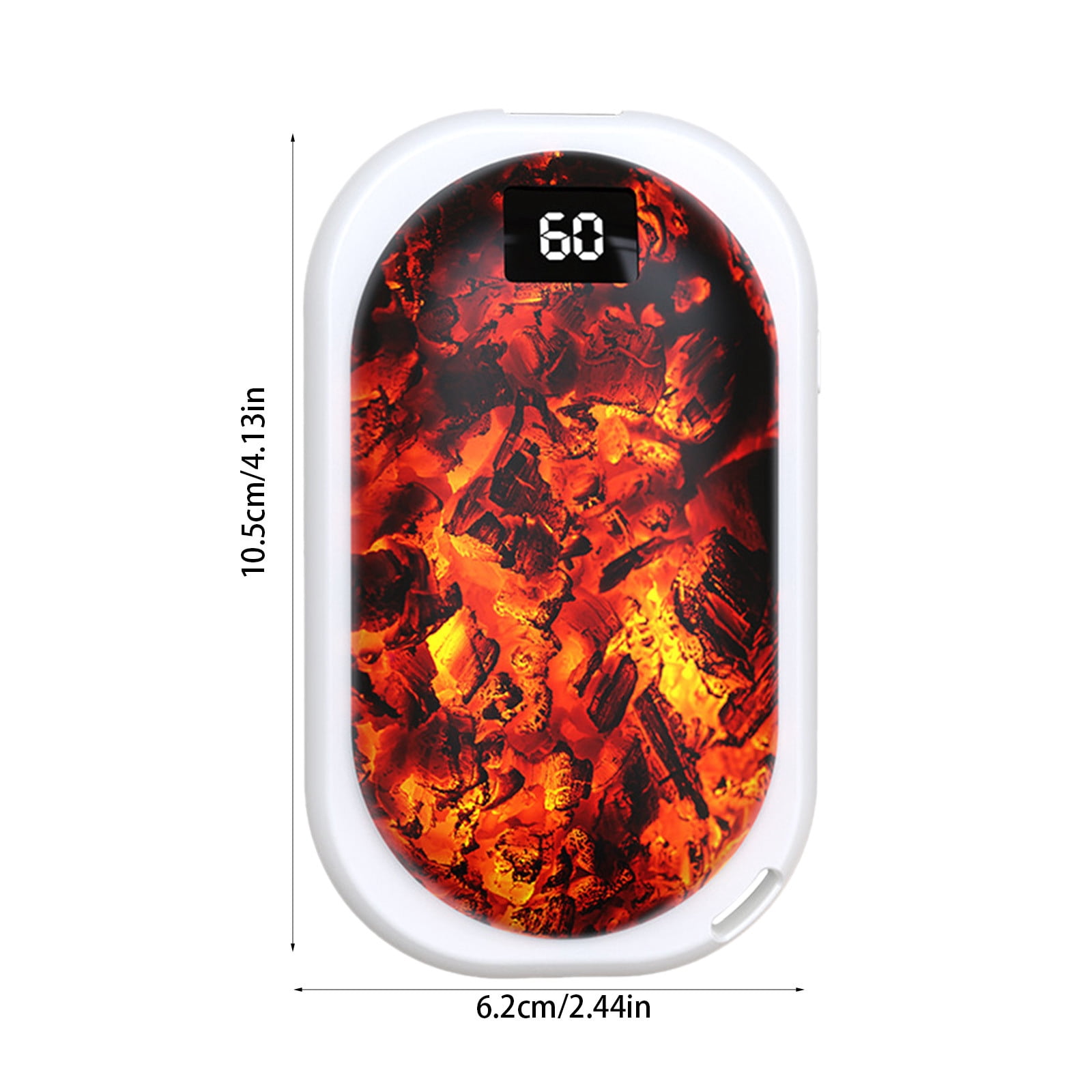 Wovilon Portable Hand Warmer Power Bank Rechargeable USB Hand Warmer Heater Double Side Heating 3 Gears For Skiing Climbing Hiking Winter