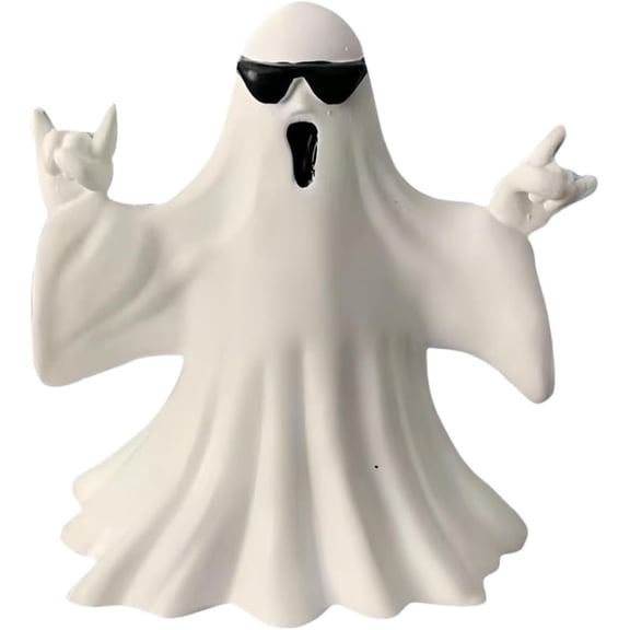 Handmade Resin Ghost Figurines for Halloween Home Decor and Gift Collection