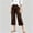 Coffee, variant on Women's Soft Washed Cropped Denim Culottes, High Waist Multi Button Zipper Fly Straight Leg Solid Color Capri Jeans Coffee XL(XL)