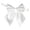White, variant on Elegant Solid Color Polyester Silk Bow Tie For Student Career Attache And Flight Attendant - Classic Accessory For Versatile Casual Wear, Black