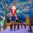 thumbnail image 4 of Decoración navideña inflable de Papá Noel sentado de 8 pies con LED, 4 of 7
