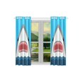 thumbnail image 2 of MKHERT Shark Window Curtain Kitchen Curtains Window Treatments 26x39 inch,Set of 2, 2 of 3