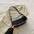 thumbnail image 1 of Bolsos de mano de charol para mujer, sencillos, lisos, con solapa, para el hombro, versátiles, informales, para el día a día, de poliuretano, para llevar debajo de las axilas., 1 of 5