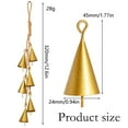thumbnail image 3 of Metal Bells Hanging Christmas Decoration,Metal Handmade Decorative Cow Bells with 6 Bells on Jute Hanging Rope,12.6",Antique Gold, 3 of 8