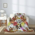 thumbnail image 5 of Throw Blanket for Couch Sofa and Bed, Cute Dogs Puppy Super Soft Plush Throw Blanket, Fuzzy Cuteness Comfy Warm Washable Flannel Blanket & Throws for All Season 60"x50", 5 of 7