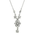 thumbnail image 3 of 2028 Jewelry Crystal Flower Cluster Pendant Necklace For Women 16" + 3" Extender, 3 of 3
