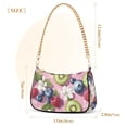 thumbnail image 3 of FORMRS Womens Shoulder Bag with Chain Strap Clutch Purse Cute Tote Handbag, Pink Blueberries, 3 of 7