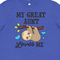 thumbnail image 4 of Inktastic My Great Aunt Loves Me with Sloth and Hearts Youth T-Shirt, 4 of 5