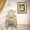 thumbnail image 3 of Cassatt, Mary 11x14 Gold Ornate Wood Framed with Double Matting Museum Art Print Titled - Ellen Mary In A White Coat 1896, 3 of 4