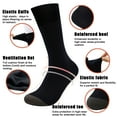 thumbnail image 2 of LWFBDTK Soccer Socks, Unisex, Thick Cushioned Cotton Sports Socks, 4 Pack Black (Size 9.5–15.5), 2 of 6