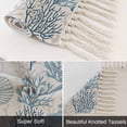thumbnail image 6 of Navy Blue Grey Coastal Washable Area Rug 3'x5',Sea Turtle Nautical Coral Summer Beach Woven Cotton Tassels Kitchen Rugs,Non Slip Indoor Door Mat Throw Carpet for Entryway Living Room Laundry Room, 6 of 9
