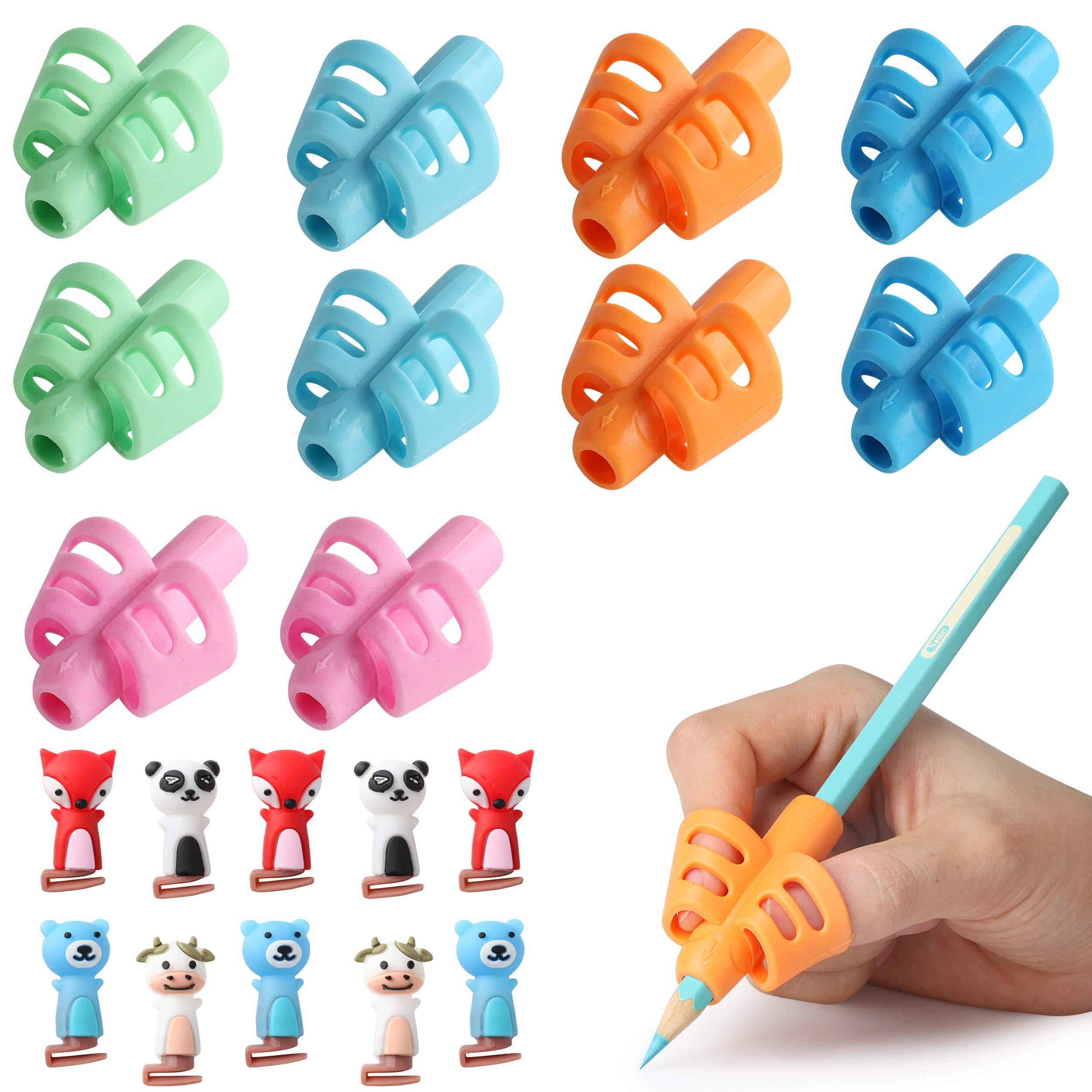 5PCS Kids Handwriting Aid Control Pencil Pen Right Left Handed Soft Grip Tool 
