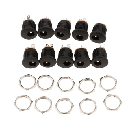 10 pieces 3Pin Female DC Stromanschluss Socket 5.5x2.5mm Copper With Thread price history on PriceWatchPro