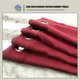 thumbnail image 6 of WPM Burgundy Sheer Window Curtain Panels for Bedroom, Kitchen, Kids Room- Solid Semi Voile Drapes Grommet Living Room Panels. 54 inch wide x 63 inch long, Set of 2, 6 of 7