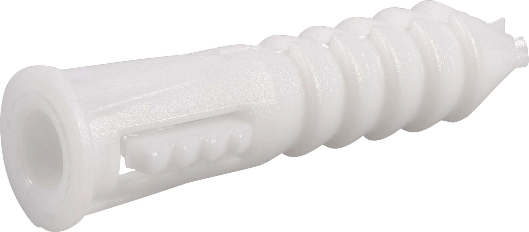 White Ribbed Plastic Anchors (68) 12pc