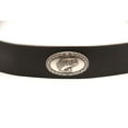 thumbnail image 3 of 35mm Tapered Dark Brown Latigo Leather Belt With Large Mouth Bass Concho, 3 of 4