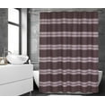 thumbnail image 4 of (5 pack) Ruvanti Shower Curtains 72x72 inch Polyester Cotton Blend, Bathroom Shower Curtain Dedlin Brown Strip. Fabric Shower Curtain, Washable, Quick Dry, Water Resistant for Home, Farmhouse Shower Curtain., 4 of 8