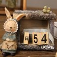 thumbnail image 4 of Agiferg Easter Creative Bunny Log Cabin Calendar Home Decoration Cabinet Decorations Desktop Decorations, 4 of 7