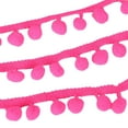 thumbnail image 1 of Youkk Pom Trim Ball Fringe Ribbon Crafts With Stylish And Practical Trim DIY Crafts Fluorescent Pink, 1 of 6