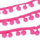 thumbnail image 1 of Toystoory y personaliza con un adorno versátil, una cinta con flecos y bolas con adornos de pompones, práctica y a la moda. Decoración del hogar Rosa fluorescente, 1 of 6