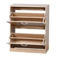 thumbnail image 3 of Cterwk Shoe Storage Cabinet with 2 Flip Doors, Brown, 20.94x9.45x43.11 inch, 3 of 8