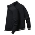 thumbnail image 5 of Vedolay Mens Jackets Knee Length Jacket Top Coat Blend Overcoat Black,S, 5 of 5