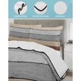 thumbnail image 4 of Quilts Full Size, Brown Grey Soft Comforter Bedding Set for Bed, Vintage Stripe Farmhouse Wood Grain Ombre Lightweight Quilted Bedspread with Pillow Cover(2 Pieces) for All Season, 78x90 Inch, 4 of 6