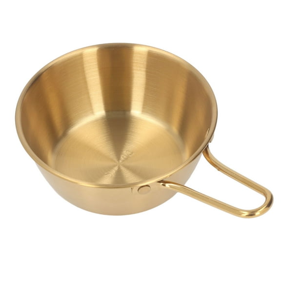 Camping Bowls, Anti Scalding Bowl Stainless Steel Simple Design Camping Bowl Stainless Steel Mixing Bowls with Handle for Camping, Hiking, Picnics, Backyard Parties, Beaches,